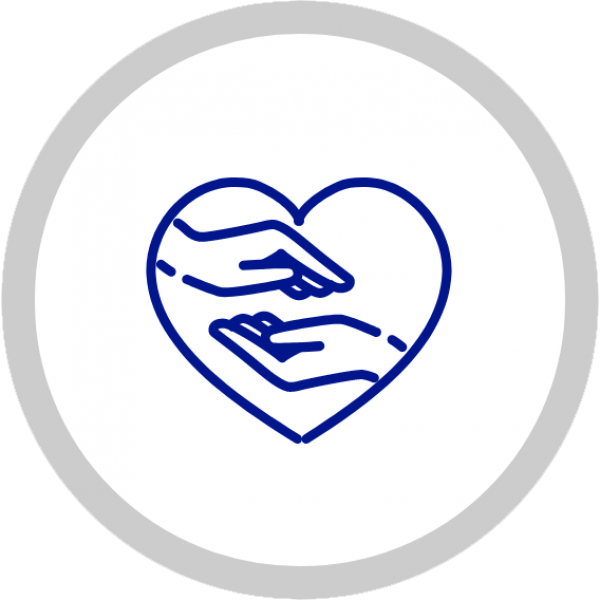 Hands in heart shape icon